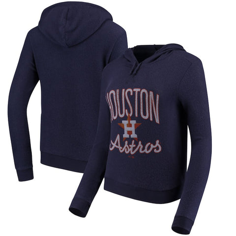 Houston Astros   Women's Cozy Steadfast Tri-Blend Pullover Hoodie - Navy