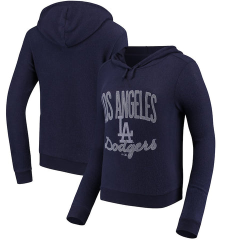 Los Angeles Dodgers   Women's Cozy Steadfast Tri-Blend Pullover Hoodie - Navy