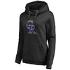 Colorado Rockies   Women's Splatter Logo Pullover Hoodie - Black