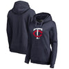 Minnesota Twins   Women's Splatter Logo Pullover Hoodie - Navy