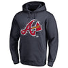 Atlanta Braves   Splatter Logo Pullover Hoodie - Navy