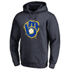 Milwaukee Brewers   Splatter Logo Pullover Hoodie - Navy