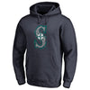 Seattle Mariners   Splatter Logo Pullover Hoodie - Navy