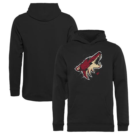 Arizona Coyotes   Youth Splatter Logo Pullover Hoodie - Black