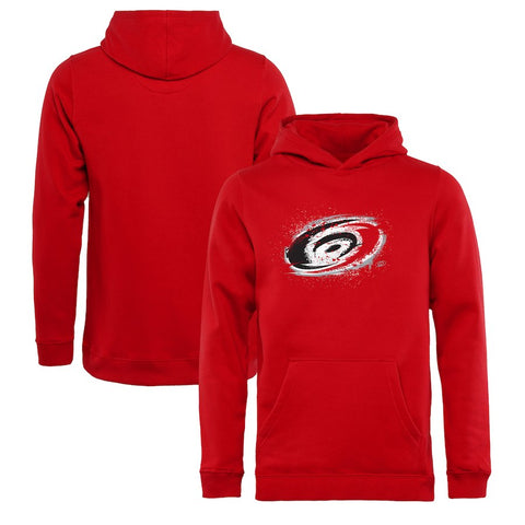 Carolina Hurricanes   Youth Splatter Logo Pullover Hoodie - Red