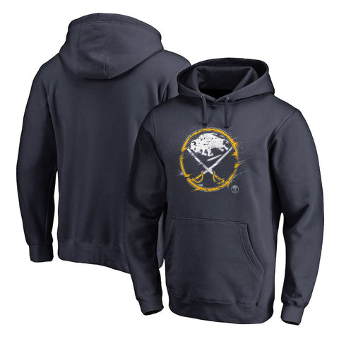 Buffalo Sabres   Splatter Logo Pullover Hoodie - Navy