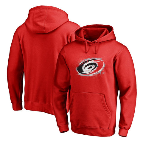 Carolina Hurricanes   Splatter Logo Pullover Hoodie - Red