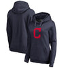 Cleveland Indians   Women's Splatter Logo Pullover Hoodie - Navy