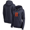 Detroit Tigers   Women's Splatter Logo Pullover Hoodie - Navy