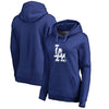 Los Angeles Dodgers   Women's Splatter Logo Pullover Hoodie - Royal