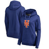 New York Mets   Women's Splatter Logo Pullover Hoodie - Royal