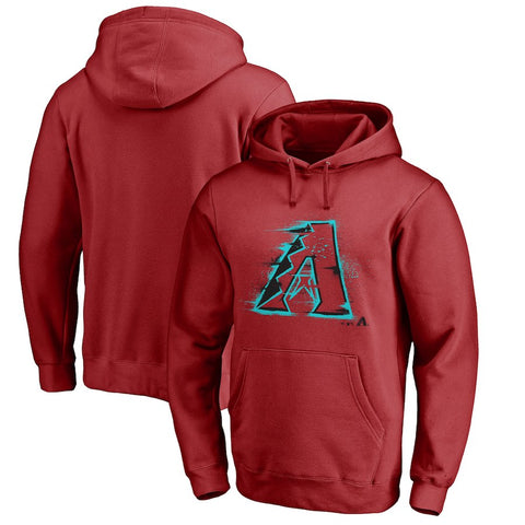Arizona Diamondbacks   Splatter Logo Pullover Hoodie - Red