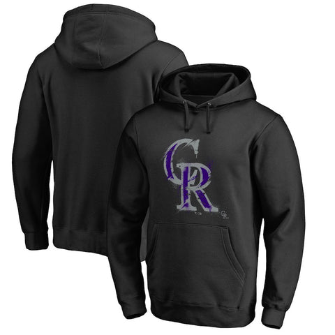 Colorado Rockies   Splatter Logo Pullover Hoodie - Black