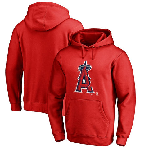 Los Angeles Angels   Splatter Logo Pullover Hoodie - Red