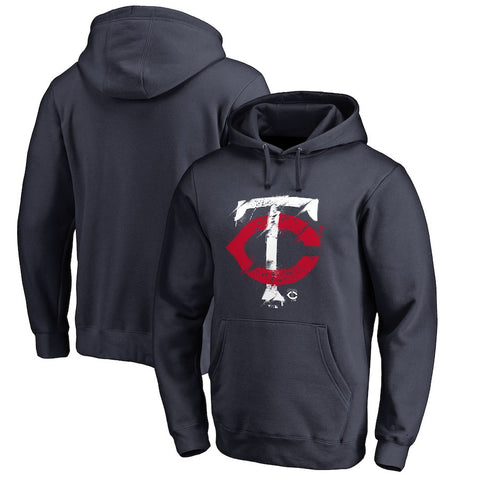Minnesota Twins   Splatter Logo Pullover Hoodie - Navy