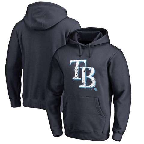 Tampa Bay Rays   Splatter Logo Pullover Hoodie - Navy