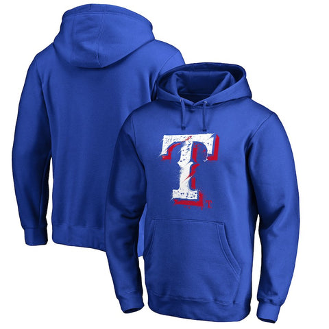 Texas Rangers   Splatter Logo Pullover Hoodie - Royal