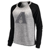 Arizona Diamondbacks Let Loose by RNL Women's Cozy Collection Plush Raglan Tri-Blend Sweatshirt - Ash