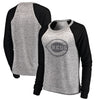 Cincinnati Reds Let Loose by RNL Women's Cozy Collection Plush Raglan Tri-Blend Sweatshirt - Ash