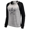Houston Astros Let Loose by RNL Women's Cozy Collection Plush Raglan Tri-Blend Sweatshirt - Ash