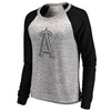 Los Angeles Angels Let Loose by RNL Women's Cozy Collection Plush Raglan Tri-Blend Sweatshirt - Ash