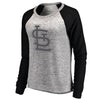 St. Louis Cardinals Let Loose by RNL Women's Cozy Collection Plush Raglan Tri-Blend Sweatshirt - Ash