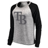 Tampa Bay Rays Let Loose by RNL Women's Cozy Collection Plush Raglan Tri-Blend Sweatshirt - Ash