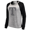 Texas Rangers Let Loose by RNL Women's Cozy Collection Plush Raglan Tri-Blend Sweatshirt - Ash