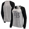 Tampa Bay Rays Let Loose by RNL Women's Cozy Collection Plush Raglan Tri-Blend Sweatshirt - Ash