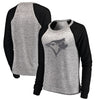 Toronto Blue Jays Let Loose by RNL Women's Cozy Collection Plush Raglan Tri-Blend Sweatshirt - Ash