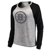 Boston Bruins Let Loose by RNL Women's Cozy Collection Plush Crew Sweatshirt - Ash/Black