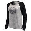 Buffalo Sabres Let Loose by RNL Women's Cozy Collection Plush Crew Sweatshirt - Ash/Black