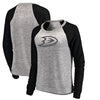 Anaheim Ducks Let Loose by RNL Women's Cozy Collection Plush Crew Sweatshirt - Ash/Black