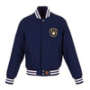 Milwaukee Brewers JH Design Women's Embroidered Logo All-Wool Jacket
