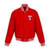 Texas Rangers JH Design Women's Embroidered Logo All-Wool Jacket