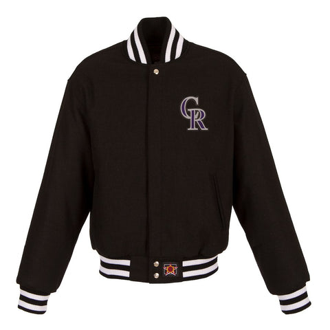 Colorado Rockies JH Design Women's Embroidered Logo All-Wool Jacket