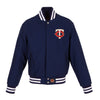 Minnesota Twins JH Design Women's Embroidered Logo All-Wool Jacket