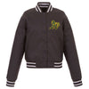 Oakland Athletics JH Design Women's Embroidered Logo Poly-Twill Full Snap Jacket