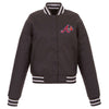 Atlanta Braves JH Design Women's Embroidered Logo Poly-Twill Full Snap Jacket