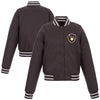 Milwaukee Brewers JH Design Women's Embroidered Logo Poly-Twill Full Snap Jacket