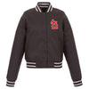 St. Louis Cardinals JH Design Women's Embroidered Logo Poly-Twill Full Snap Jacket
