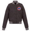 Chicago Cubs JH Design Women's Embroidered Logo Poly-Twill Full Snap Jacket