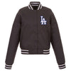 Los Angeles Dodgers JH Design Women's Embroidered Logo Poly-Twill Full Snap Jacket