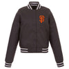 San Francisco Giants JH Design Women's Embroidered Logo Poly-Twill Full Snap Jacket