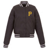 Pittsburgh Pirates JH Design Women's Embroidered Logo Poly-Twill Full Snap Jacket