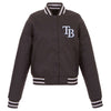 Tampa Bay Rays JH Design Women's Embroidered Logo Poly-Twill Full Snap Jacket