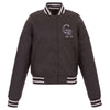 Colorado Rockies JH Design Women's Embroidered Logo Poly-Twill Full Snap Jacket