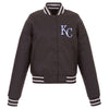 Kansas City Royals JH Design Women's Embroidered Logo Poly-Twill Full Snap Jacket