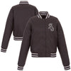 Chicago White Sox JH Design Women's Embroidered Logo Poly-Twill Full Snap Jacket