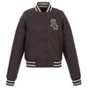 Chicago White Sox JH Design Women's Embroidered Logo Poly-Twill Full Snap Jacket